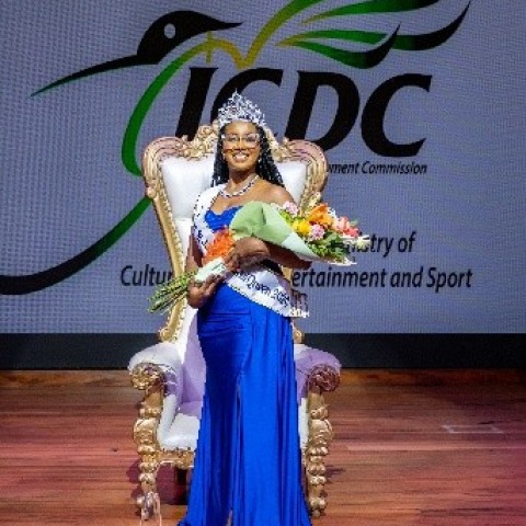 Moments after being crowned Miss St. James Festival Queen 2026, Tanya Kentish celebrates her victory. A former ward of the state, Kentish hopes to use her reign to inspire hope for girls in state care and promote her mentorship initiative, Her Voice, which supports girls in residential care and teenage mothers.