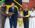 Reverend Adinhair Jones, Pastor, Olson Memorial Church of God, and Mrs. Jones; Dr. the Most Honourable Andrew Holness, ON, PC, MP, Prime Minister of Jamaica; the Honourable Olivia Grange, OJ, CD, MP, Minister of Culture, Gender, Entertainment and Sport; the Honourable Fayval Williams, MP, Minister of Finance and the Public Service; and Senator Kisha Anderson, Deputy Opposition Spokesperson on Trade, Industry and Global Logistics.